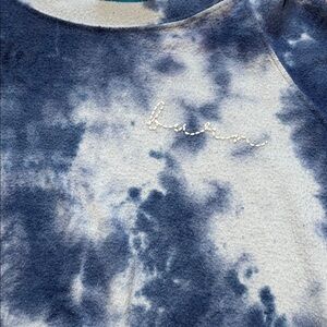 Burn Women's Tie-Dye Crew Neck Sweater - Blue